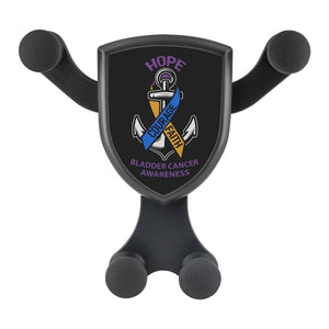 Hope Courage Faith Bladder Cancer Awareness Qi Wireless Car Charger Mount Gift