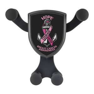 Hope Courage Faith Breast Cancer Awareness Qi Wireless Car Charger Mount Gift