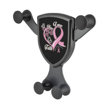 Load image into Gallery viewer, Hope Love Faith Elegant Breast Cancer Awareness Qi Wireless Car Charger Gifts