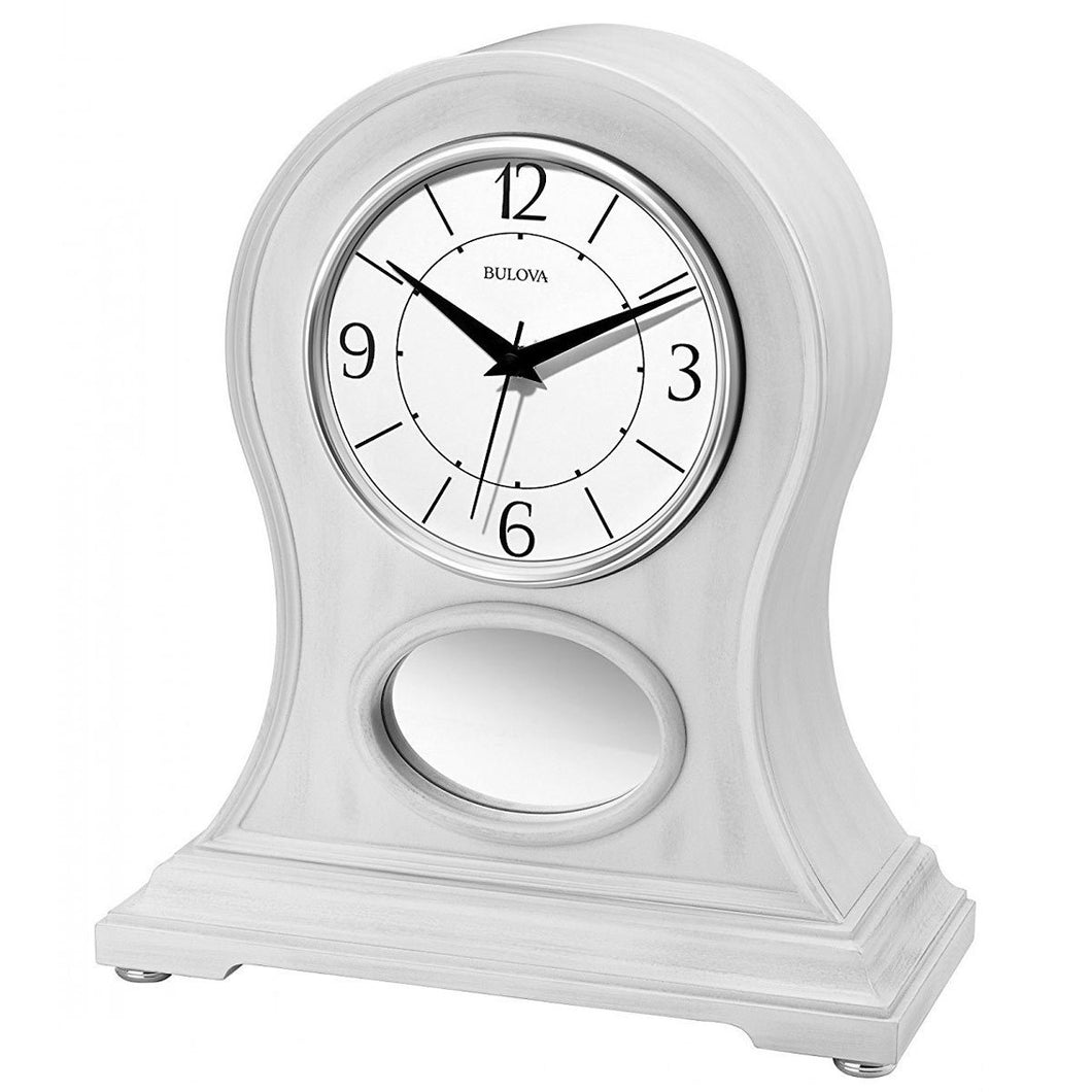 Bulova B6216 Merrick White Dial Bluetooth Mantel Clock