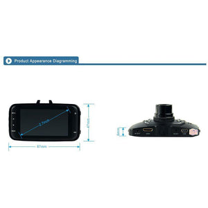 1080P Car Camera Recorder Dash Cam DVR G-sensor HDMI Night Vision GS8000L 2.7 INCH