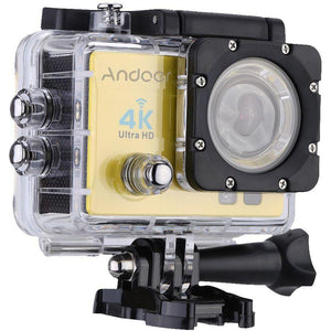 Andoer Q3H 2" Ultra-HD LCD 4K 25FPS 1080P 60FPS Wifi Cam FPV Video Output 16MP Action Camera 170°Wide-Angle Lens with Diving 30-meter Waterproof Case