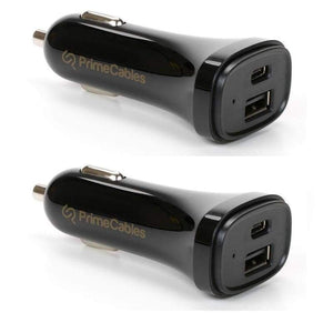 4 A USB-C USB-A Dual Port 3A & 1A Car Charger with Smart IC Tech - PrimeCables®