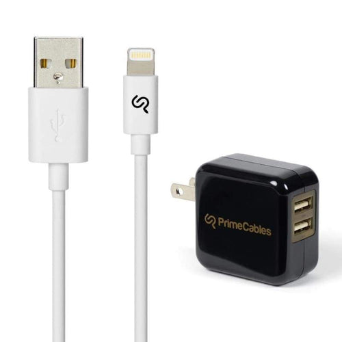 1M Apple Certified Lightning Cable with Dual Port USB Charger - PrimeCables®