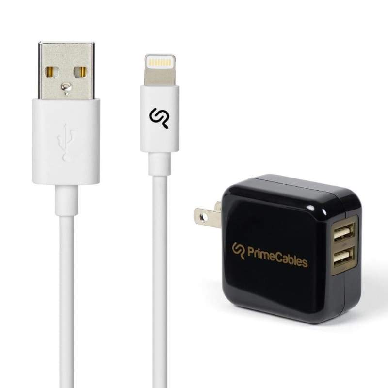 1M Apple Certified Lightning Cable with Dual Port USB Charger - PrimeCables®