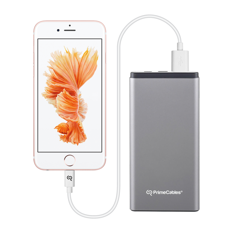 10000mAh Portable External Battery Charger Power Bank USB Type-C USB A Dual Output - PrimeCables®