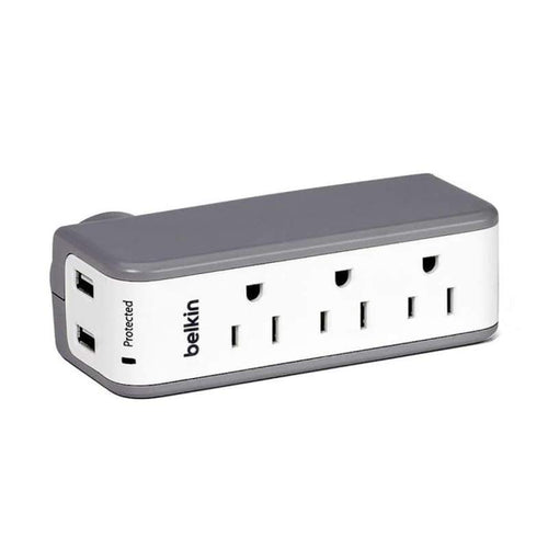3-Outlet Mini Surge Protector with USB Charger - Belkin®