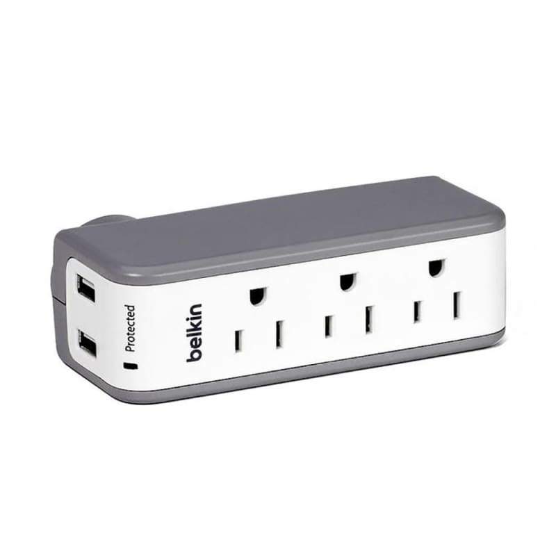 3-Outlet Mini Surge Protector with USB Charger - Belkin®