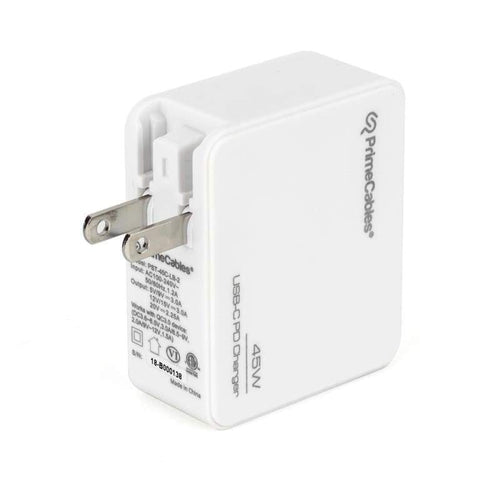 45W USB-C PD Wall Charger for MacBook Pro, iPhone X/8/8 Plus and More Type C Devices - PrimeCables®