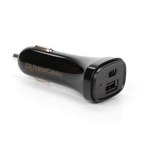 4 A USB-C USB-A Dual Port 3A & 1A Car Charger with Smart IC Tech - PrimeCables®