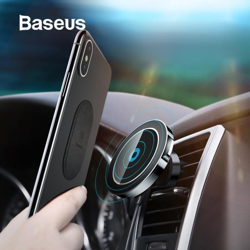 Baseus Fast Car Wireless Charger Magnetic Car Charger Air Vent Car Mount Phone Stand for iPhone X Xs XR 8 Samsung Xiaomi Huawei