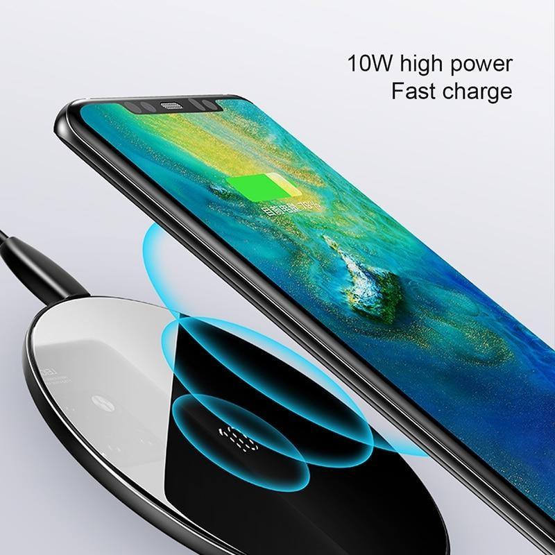 Baseus  Mirror W 10W Qi Fast Charging Wireless Charger for iPhone XS Samsung, Special Design for Huawei Mate 20/20 Pro / RS
