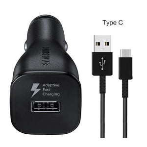 100% Original Car Charger Samsung Galaxy S8 S8 plus Fast Charger 1.2M Type-C Adaptive Travel Charging 9V 1.67A & 5V 2A Plug s8