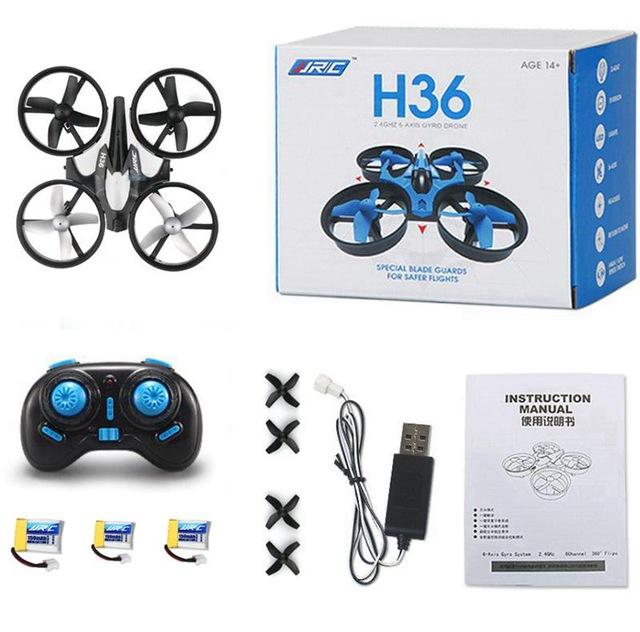 3 Batteries Mini Drone Rc Quadcopter Fly Helicopter Blade Inductrix Drons Quadrocopter Toys For Children Jjrc H36 Dron Copter