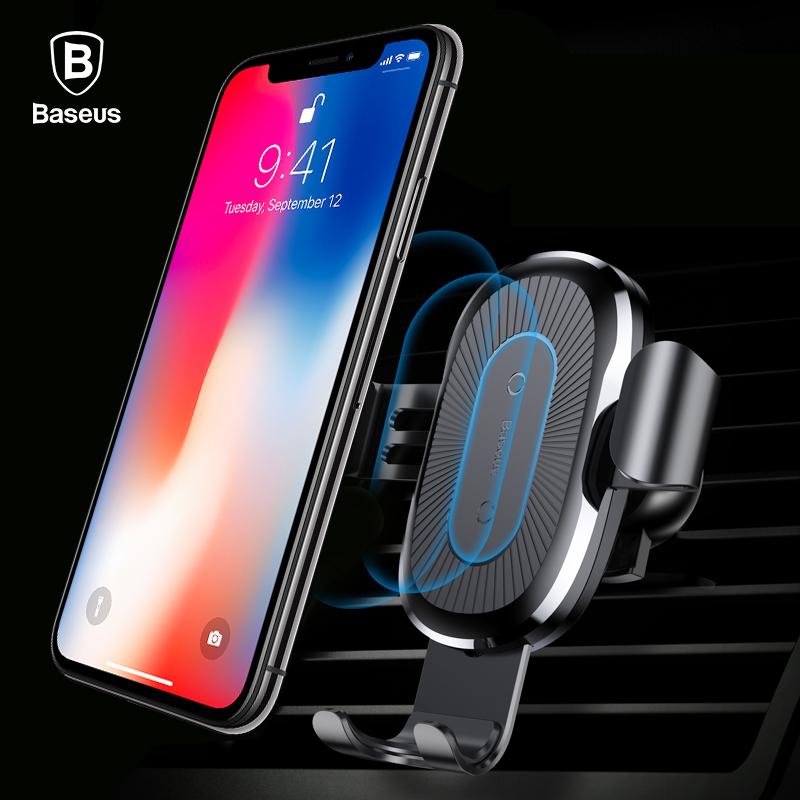Baseus™ 2-in-1 Wireless QI Charger & Auto-locking Gravity-Mount