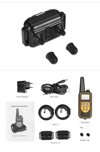 Waterproof Rechargeable Electric Dog Training Collar with Remote Control on Sale
