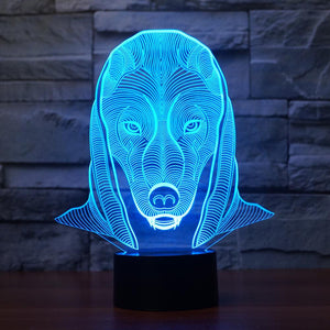 3D Illusion Night Light  LED Light 7 Color with Touch Switch USB Cable Nice Gift Home Office Decorations，Aliens