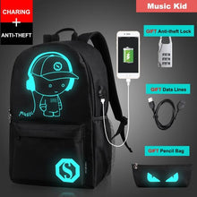 Load image into Gallery viewer, Luminous USB Charge Anti-Theft Backpack For Teenagers
