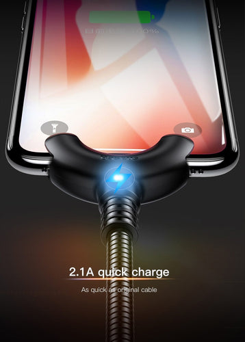 Car Phone Holder With USB Charging Cable For iPhone