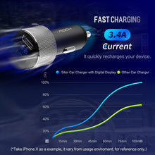 Load image into Gallery viewer, Dual 5V USB Car Charger with Digital Display