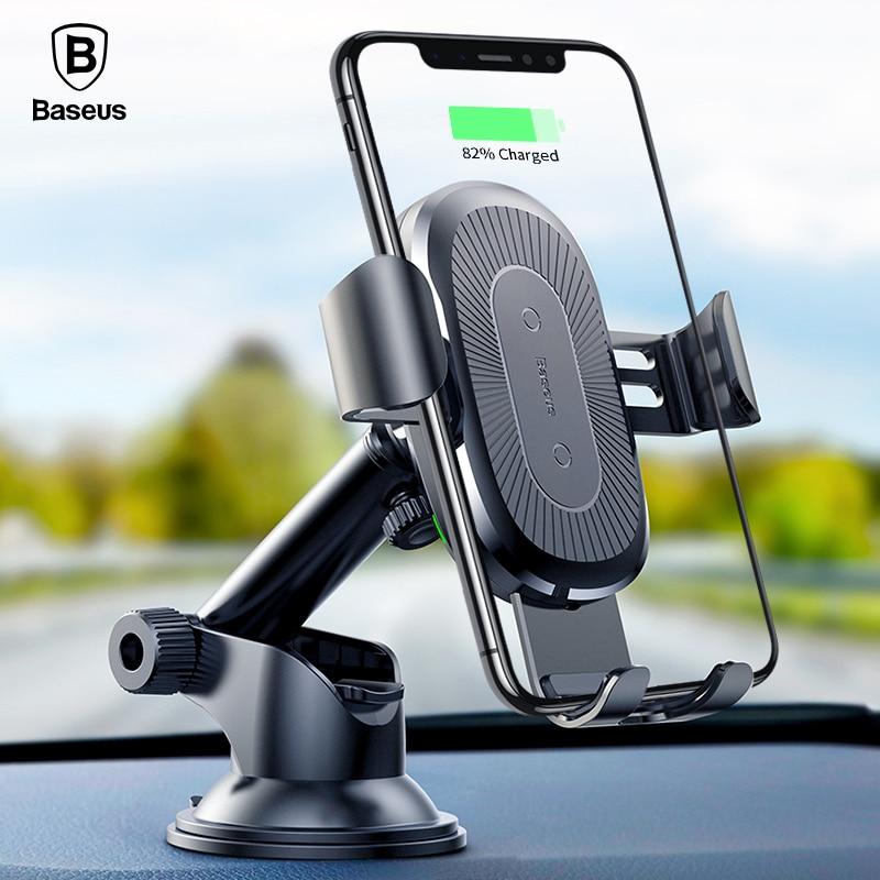 Baseus Wireless Car Charger For iPhone X 8 Samsung Note 9 S9 Suction Cup Qi Wireless Charger Charging Wirless Car Phone Holder