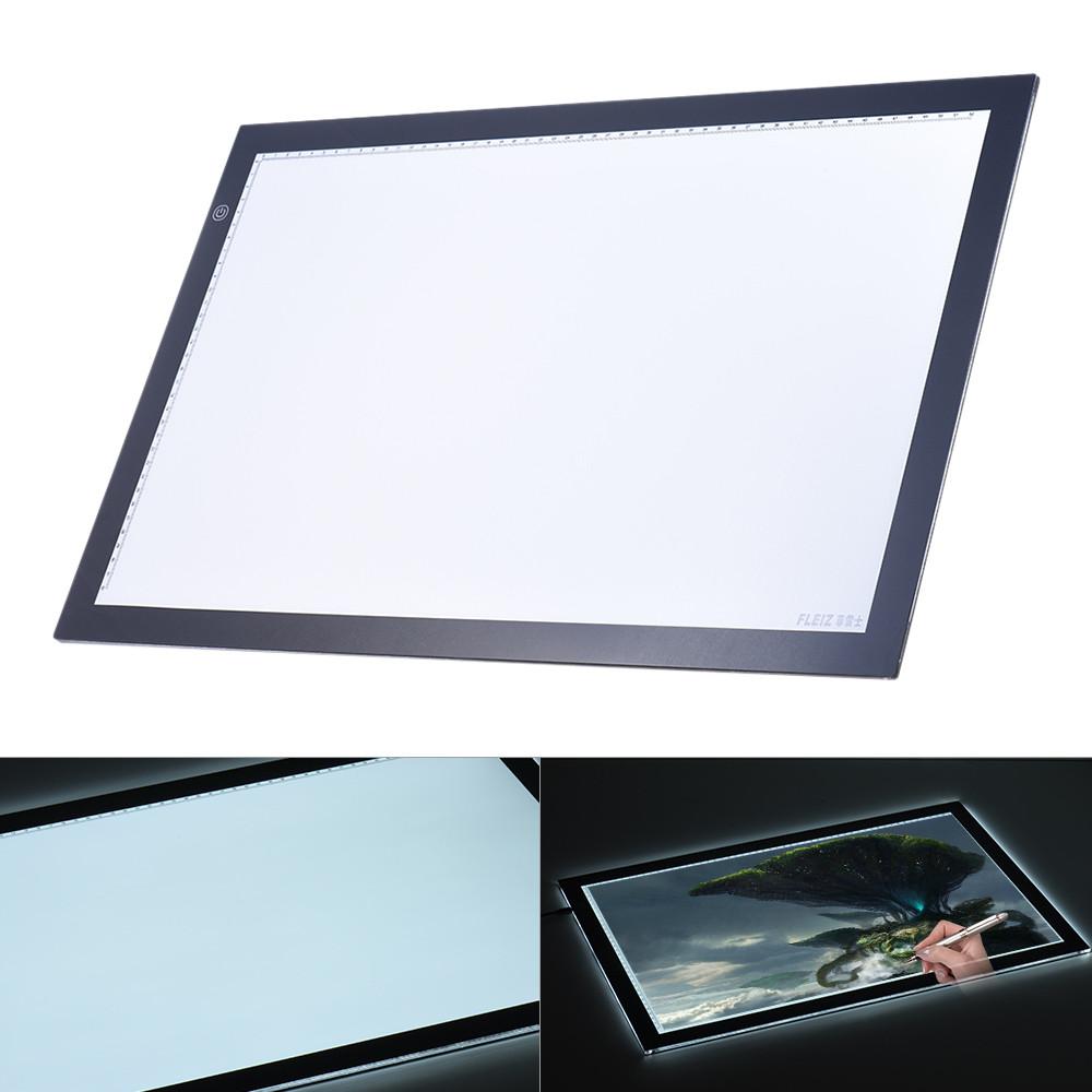 A2 LED Light Box Drawing Tracing Tracer Copy Board Table Pad Panel Copyboard with Memory Function Stepless Brightness Control for Artist Animation Tattoo Sketching Architecture Calligraphy Stenciling