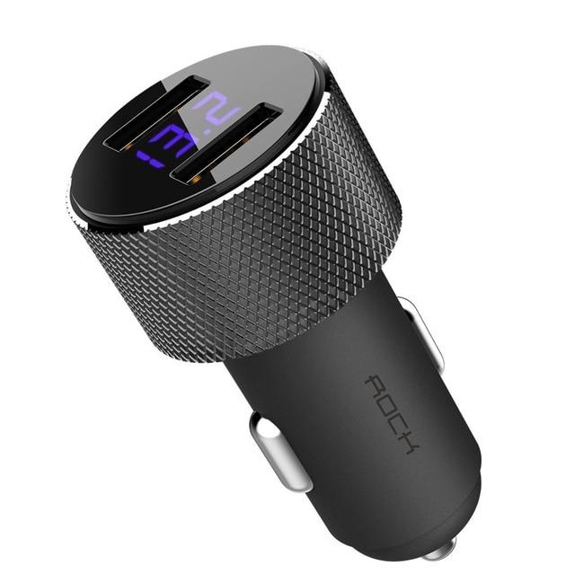 Dual 5V USB Car Charger with Digital Display