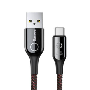 Baseus Smart Change Breathe Lighting USB Type C Cable Support 3A Fast Charging for Samsung galaxy note 9 s9 plus Type C Devices