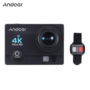 Andoer Q3H-R 4K 30fps 16MP WiFi Sports Action Camera 1080P Full HD 170° Wide-Angle Lens Waterproof 30m 2" LCD w/ Remote Control + Portable Carrying Case