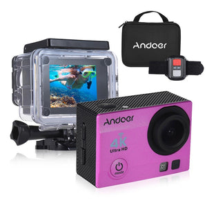 Andoer Q3H-R 4K 30fps 16MP WiFi Sports Action Camera 1080P Full HD 170° Wide-Angle Lens Waterproof 30m 2" LCD w/ Remote Control + Portable Carrying Case