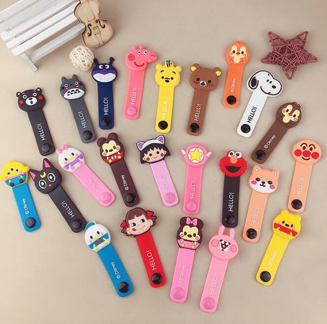 2019 Cartoon Cable Organizer Winder Cable Protector Wire Cord Management Marker Holder Cover For Earphone USB Charger Cell Phone - charge pet