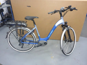 B Grade Raleigh Motus Ladies 700C Wheel Step Thru Derailleur Gear Electric Bike 50cm Blue