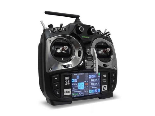 Graupner mz-24 V2 12 Channel 2.4G.HZ HoTT Color TFT Transmitter Silver (mz-24 PRO Software)