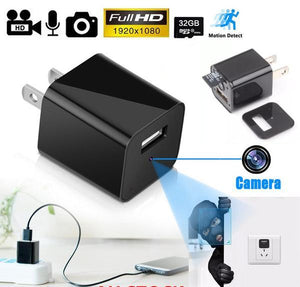 1080p HD USB Wall Charger Hidden Spy Camera