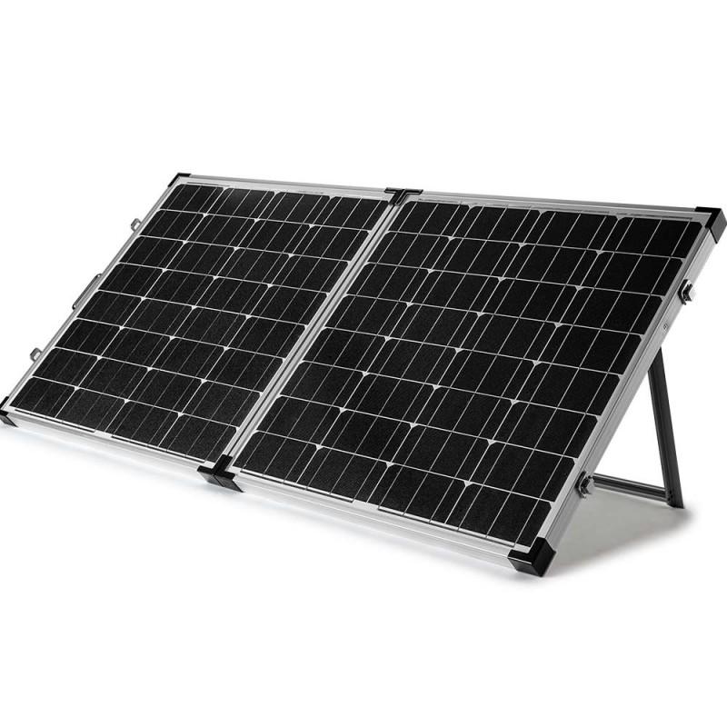 12V 160W Folding Portable Mono Solar Panel Kit Caravan Camping Power USB