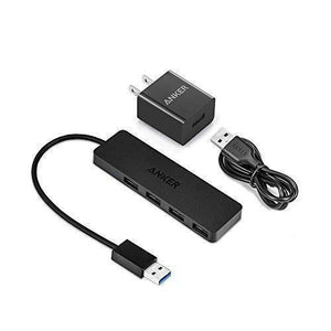 Anker 4-Port USB 3.0 Ultra-Slim Portable Data Hub with 12W Power Adapter