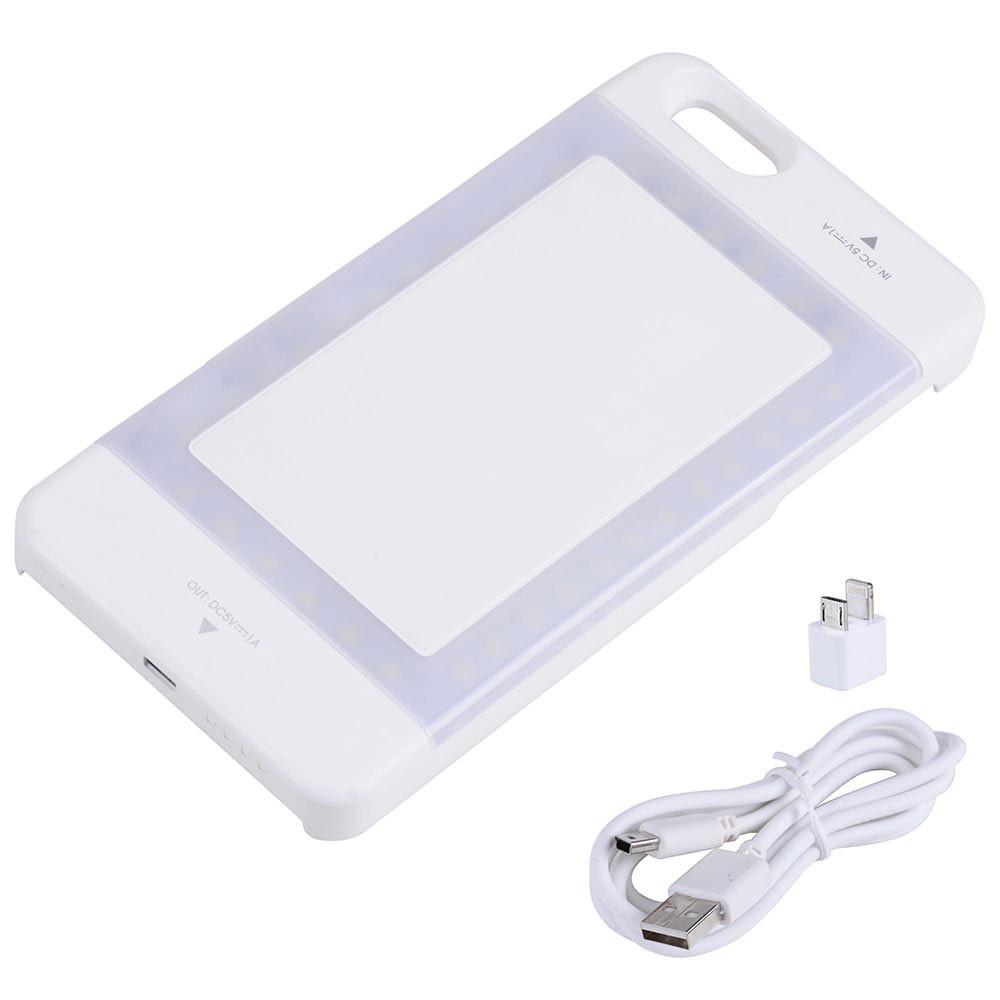 Yescom iPhone 6/6s Plus Battery Extender Case w/ LED & Charger White